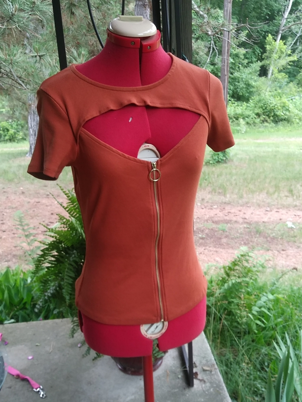 Guess Cut Out Front Rust Top